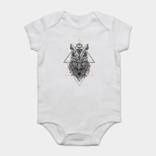 Owl in aztec style Baby Bodysuit